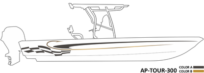 AP-TOUR-300 - Tournament Series 2 Color Vinyl Boat Graphics Kit