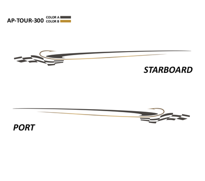 AP-TOUR-300 - Tournament Series 2 Color Vinyl Boat Graphics Kit