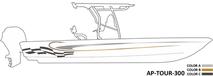 AP-TOUR-300 - Tournament Series 3 Color Vinyl Boat Graphics Kit