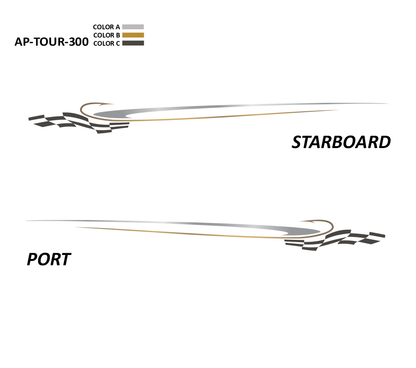 AP-TOUR-300 - Tournament Series 3 Color Vinyl Boat Graphics Kit