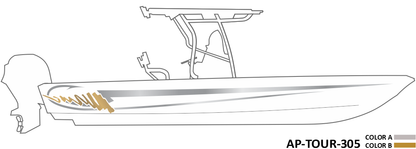 AP-TOUR-305 - Tournament Series 2 Color Vinyl Boat Graphics Kit