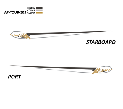 AP-TOUR-305 - Tournament Series 3 Color Vinyl Boat Graphics Kit