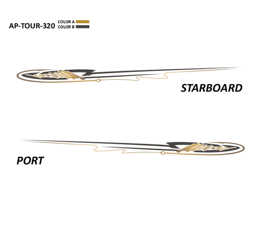 AP-TOUR-320 - Tournament Series 2 Color Vinyl Boat Graphics Kit