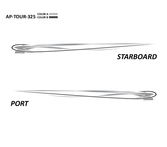 AP-TOUR-325 - Tournament Series 2 Color Vinyl Boat Graphics Kit