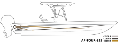 AP-TOUR-325 - Tournament Series 3 Color Vinyl Boat Graphics Kit