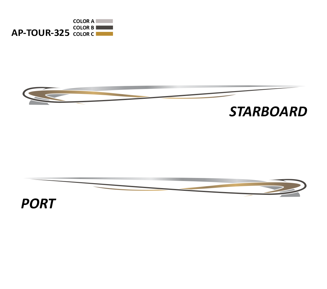 AP-TOUR-325 - Tournament Series 3 Color Vinyl Boat Graphics Kit