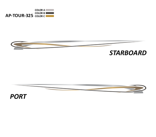AP-TOUR-325 - Tournament Series 3 Color Vinyl Boat Graphics Kit