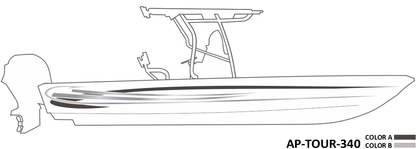 AP-TOUR-340 - Tournament Series 2 Color Vinyl Boat Graphics Kit