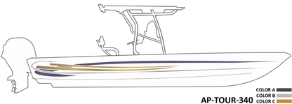 AP-TOUR-340 - Tournament Series 3 Color Vinyl Boat Graphics Kit