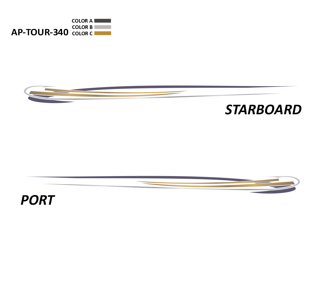 AP-TOUR-340 - Tournament Series 3 Color Vinyl Boat Graphics Kit