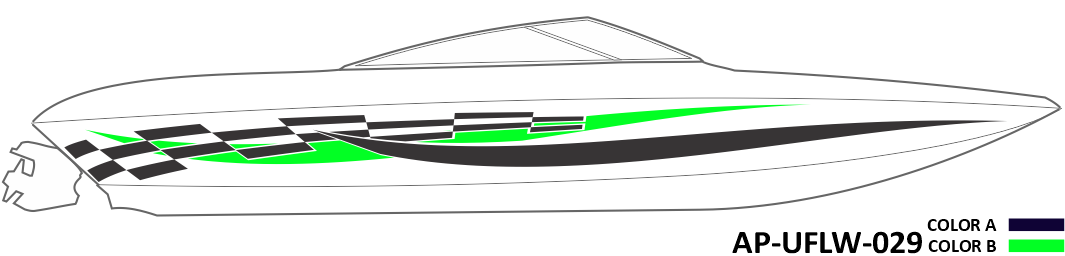 AP-UFLW-029 - Ultraflow Series 2 Color Vinyl Boat Graphics Kit