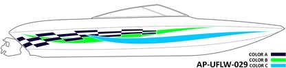 AP-UFLW-029 - Ultraflow Series 3 Color Vinyl Boat Graphics Kit