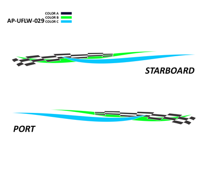 AP-UFLW-029 - Ultraflow Series 3 Color Vinyl Boat Graphics Kit