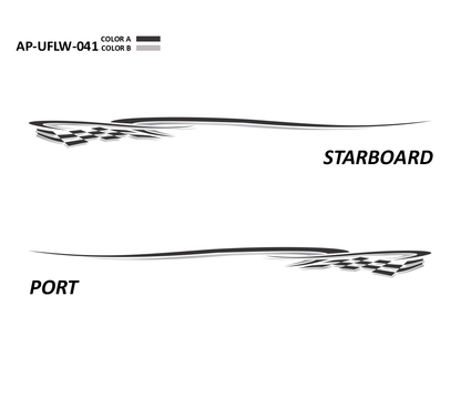 AP-UFLW-041 - Ultraflow Series 2 Color Vinyl Boat Graphics Kit