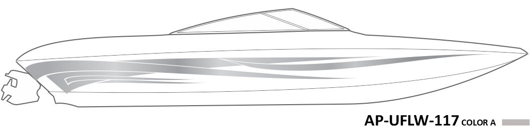 AP-UFLW-117 - Ultraflow Series 1 Color Vinyl Boat Graphics Kit