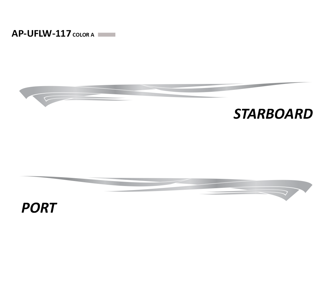 AP-UFLW-117 - Ultraflow Series 1 Color Vinyl Boat Graphics Kit