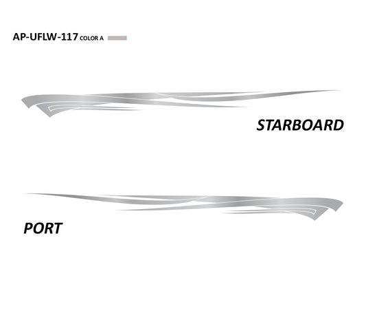 AP-UFLW-117 - Ultraflow Series 1 Color Vinyl Boat Graphics Kit