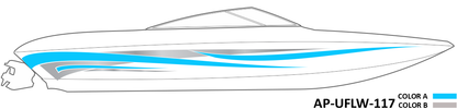 AP-UFLW-117 - Ultraflow Series 2 Color Vinyl Boat Graphics Kit
