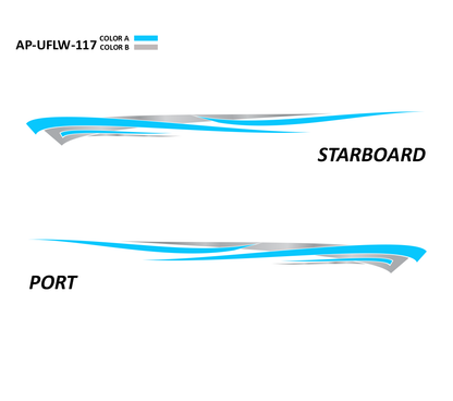 AP-UFLW-117 - Ultraflow Series 2 Color Vinyl Boat Graphics Kit