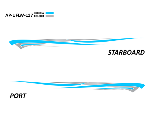 AP-UFLW-117 - Ultraflow Series 2 Color Vinyl Boat Graphics Kit
