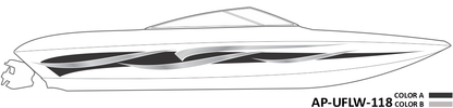 AP-UFLW-118 - Ultraflow Series 2 Color Vinyl Boat Graphics Kit