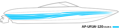 AP-UFLW-120 - Ultraflow Series 1 Color Vinyl Boat Graphics Kit