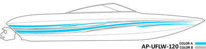 AP-UFLW-120 - Ultraflow Series 2 Color Vinyl Boat Graphics Kit