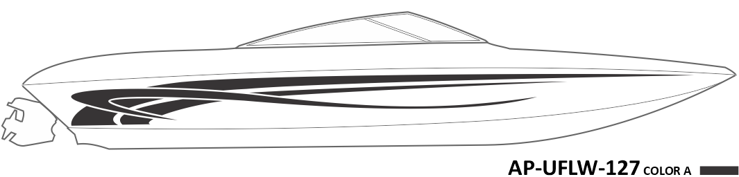 AP-UFLW-127 - Ultraflow Series 1 Color Vinyl Boat Graphics Kit