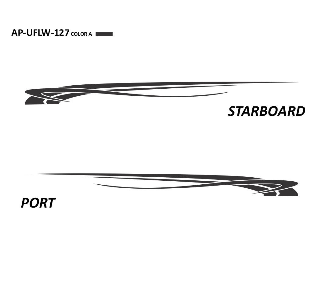 AP-UFLW-127 - Ultraflow Series 1 Color Vinyl Boat Graphics Kit