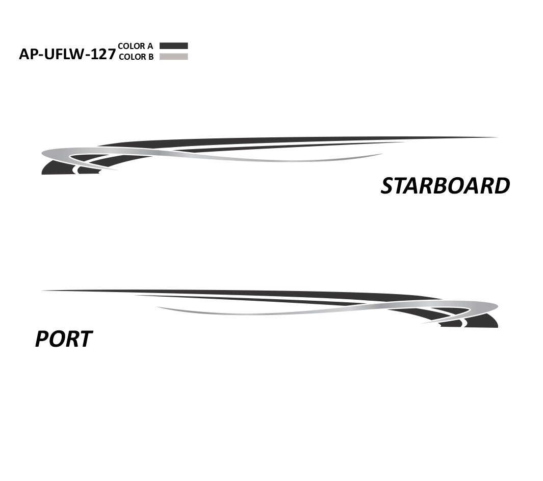AP-UFLW-127 - Ultraflow Series 2 Color Vinyl Boat Graphics Kit