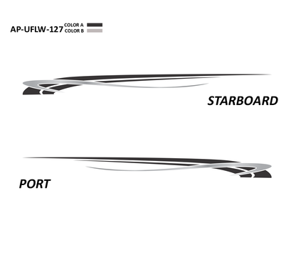 AP-UFLW-127 - Ultraflow Series 2 Color Vinyl Boat Graphics Kit