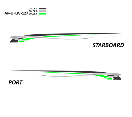AP-UFLW-127 - Ultraflow Series 3 Color Vinyl Boat Graphics Kit