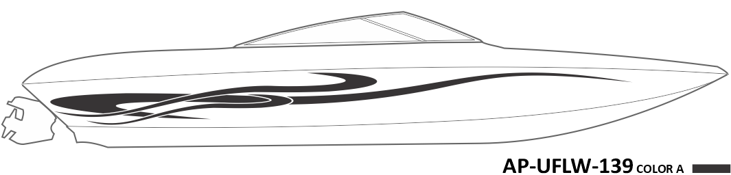 AP-UFLW-139 - Ultraflow Series 1 Color Vinyl Boat Graphics Kit