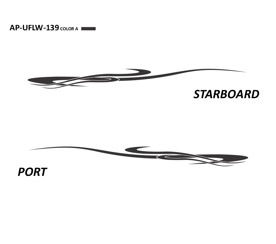 AP-UFLW-139 - Ultraflow Series 1 Color Vinyl Boat Graphics Kit