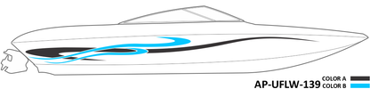 AP-UFLW-139 - Ultraflow Series 2 Color Vinyl Boat Graphics Kit