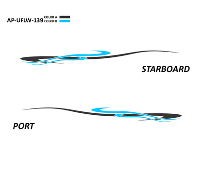 AP-UFLW-139 - Ultraflow Series 2 Color Vinyl Boat Graphics Kit