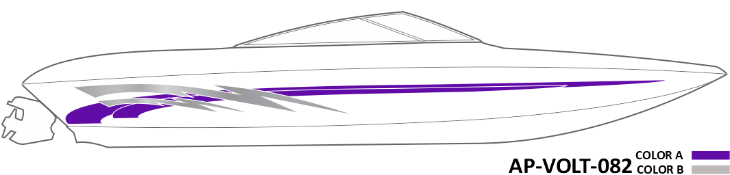 AP-VOLT-082 - Voltage Series 2 Color Vinyl Boat Graphics Kit