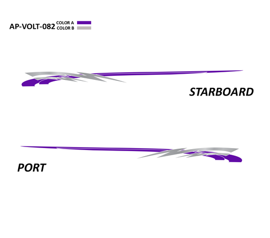 AP-VOLT-082 - Voltage Series 2 Color Vinyl Boat Graphics Kit