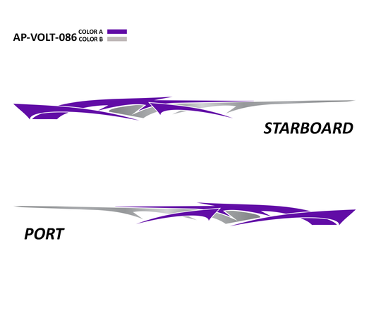 AP-VOLT-086 - Voltage Series 2 Color Vinyl Boat Graphics Kit