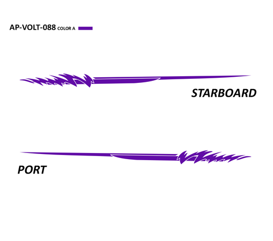AP-VOLT-088 Voltage Series 1 Color Vinyl Boat Graphics Kit