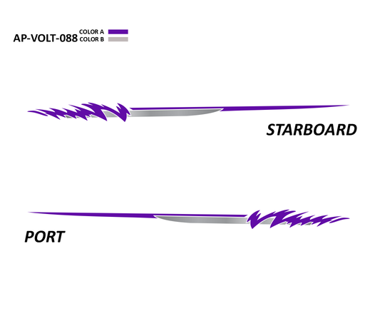 AP-VOLT-088 Voltage Series 2 Color Vinyl Boat Graphics Kit