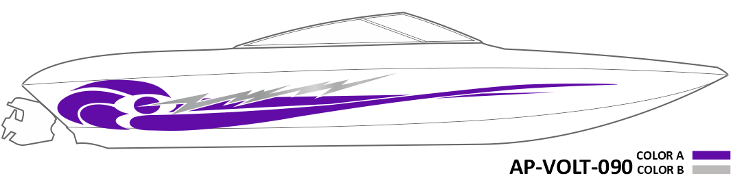 AP-VOLT-090 - Voltage Series 2 Color Vinyl Boat Graphics Kit – Raceline ...