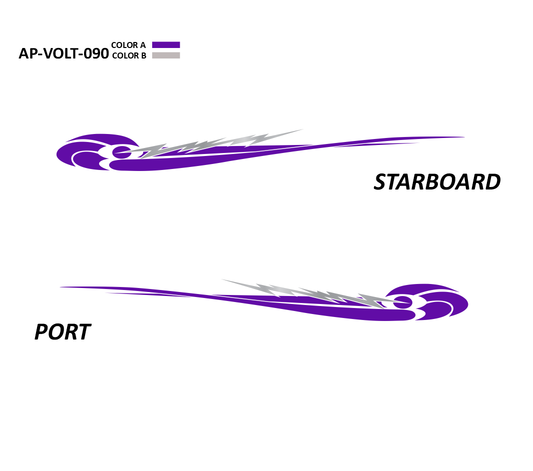 AP-VOLT-090 - Voltage Series 2 Color Vinyl Boat Graphics Kit