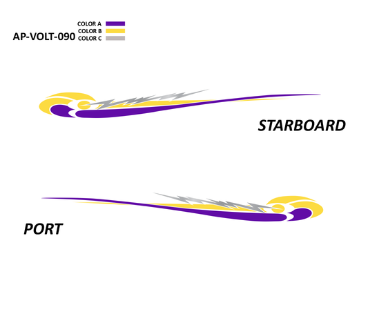 AP-VOLT-090 - Voltage Series 3 Color Vinyl Boat Graphics Kit