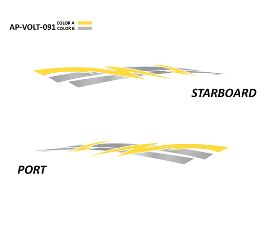 AP-VOLT-091 - Voltage Series 2 Color Vinyl Boat Graphics Kit
