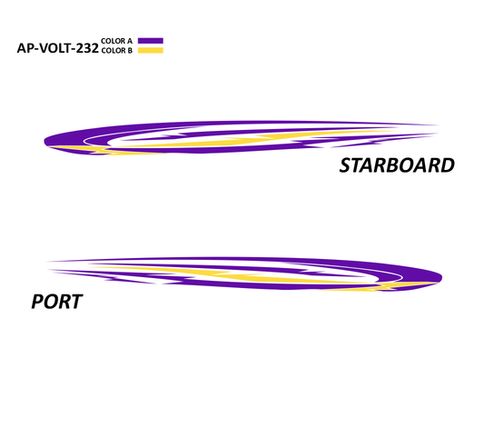 AP-VOLT-232 - Voltage Series 2 Color Vinyl Boat Graphics Kit
