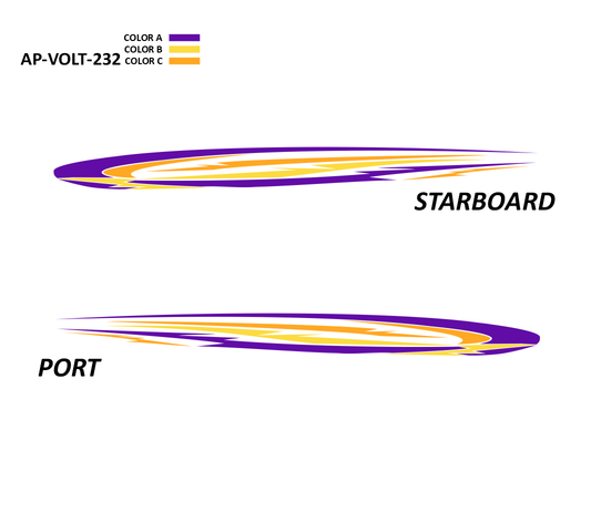 AP-VOLT-232 - Voltage Series 3 Color Vinyl Boat Graphics Kit