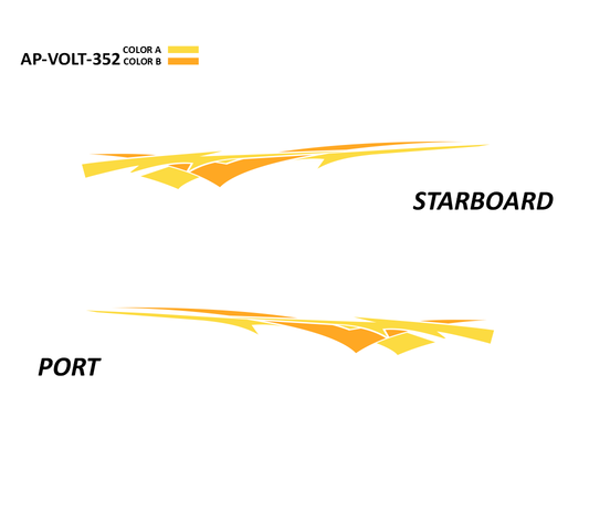 AP-VOLT-352 - Voltage Series 2 Color Vinyl Boat Graphics Kit