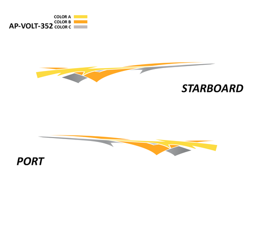 AP-VOLT-352 - Voltage Series 3 Color Vinyl Boat Graphics Kit