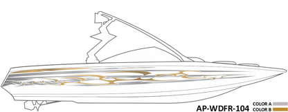 AP-WDFR-104 - Wildfire Series 2 Color Vinyl Boat Graphics Kit